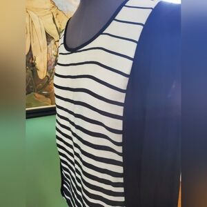 Striped Black and White Women's Top By Hayley Matthews